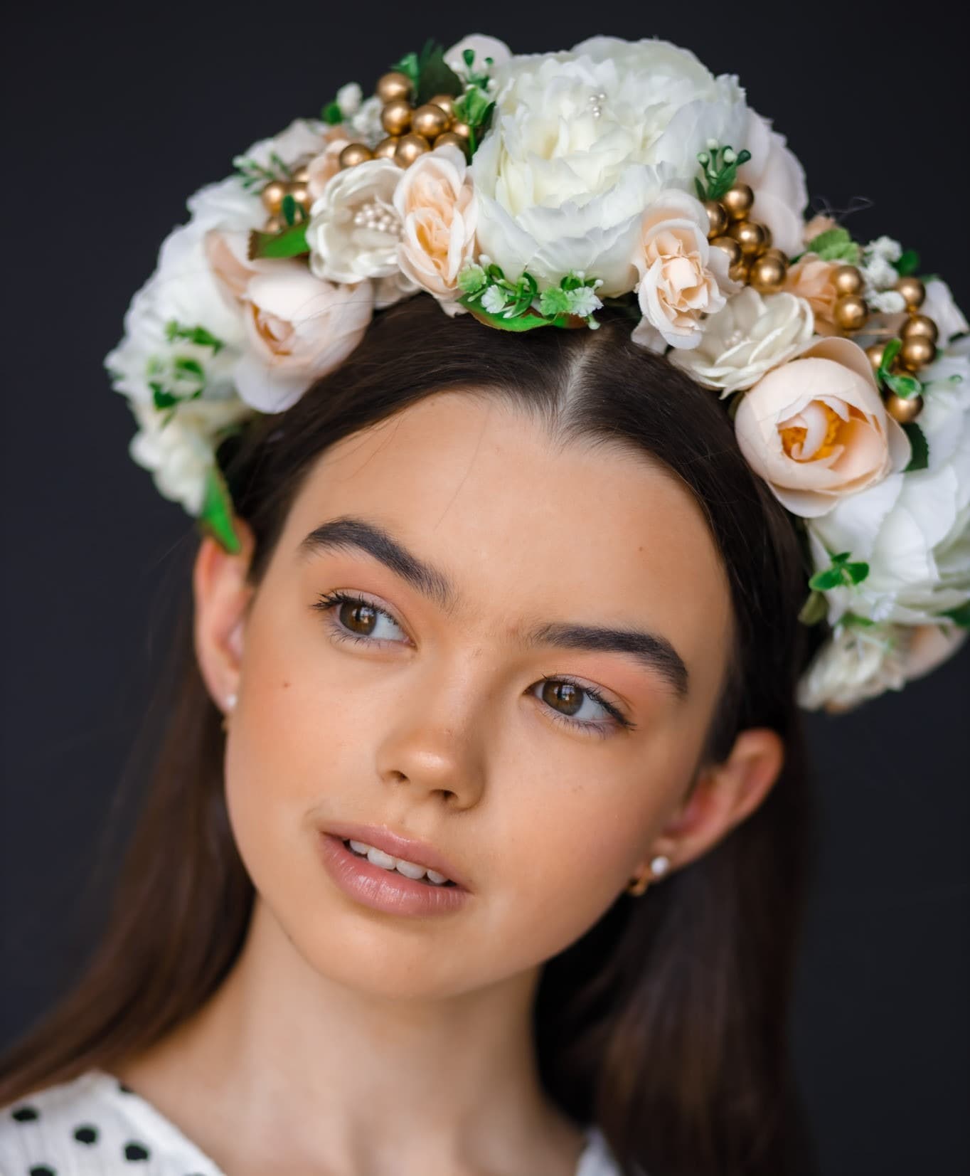 Обруч "Квіткова магія" молочний