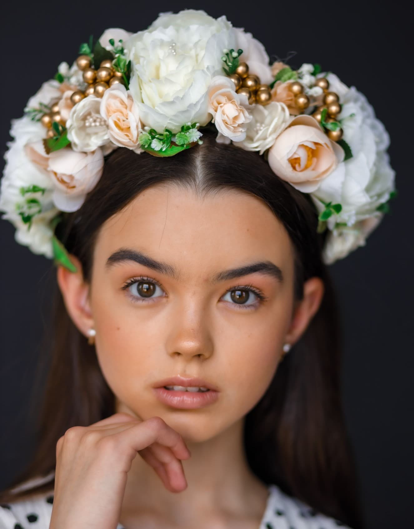 Обруч "Квіткова магія" молочний