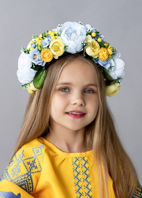 Обруч "Квіткова магія" жовто-блакитний