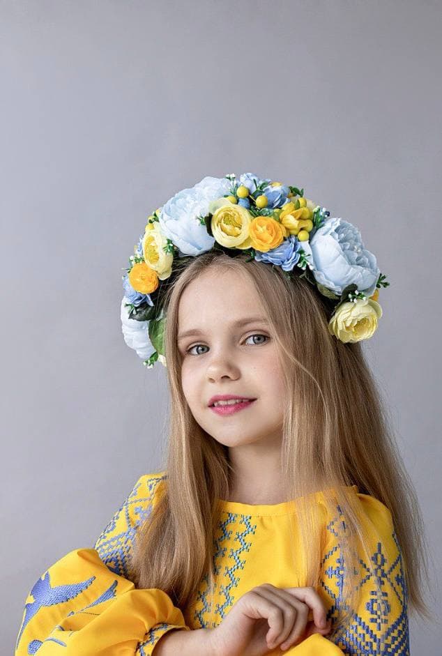 Обруч "Квіткова магія" жовто-блакитний