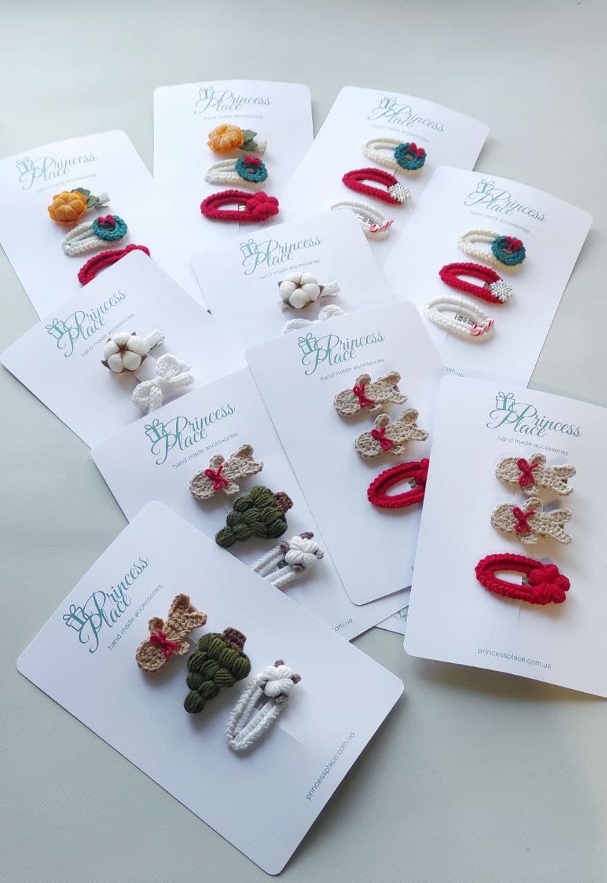 Набір новорічних заколок