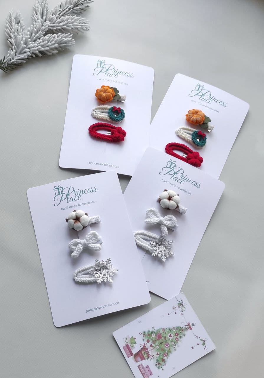 Набір новорічних заколок