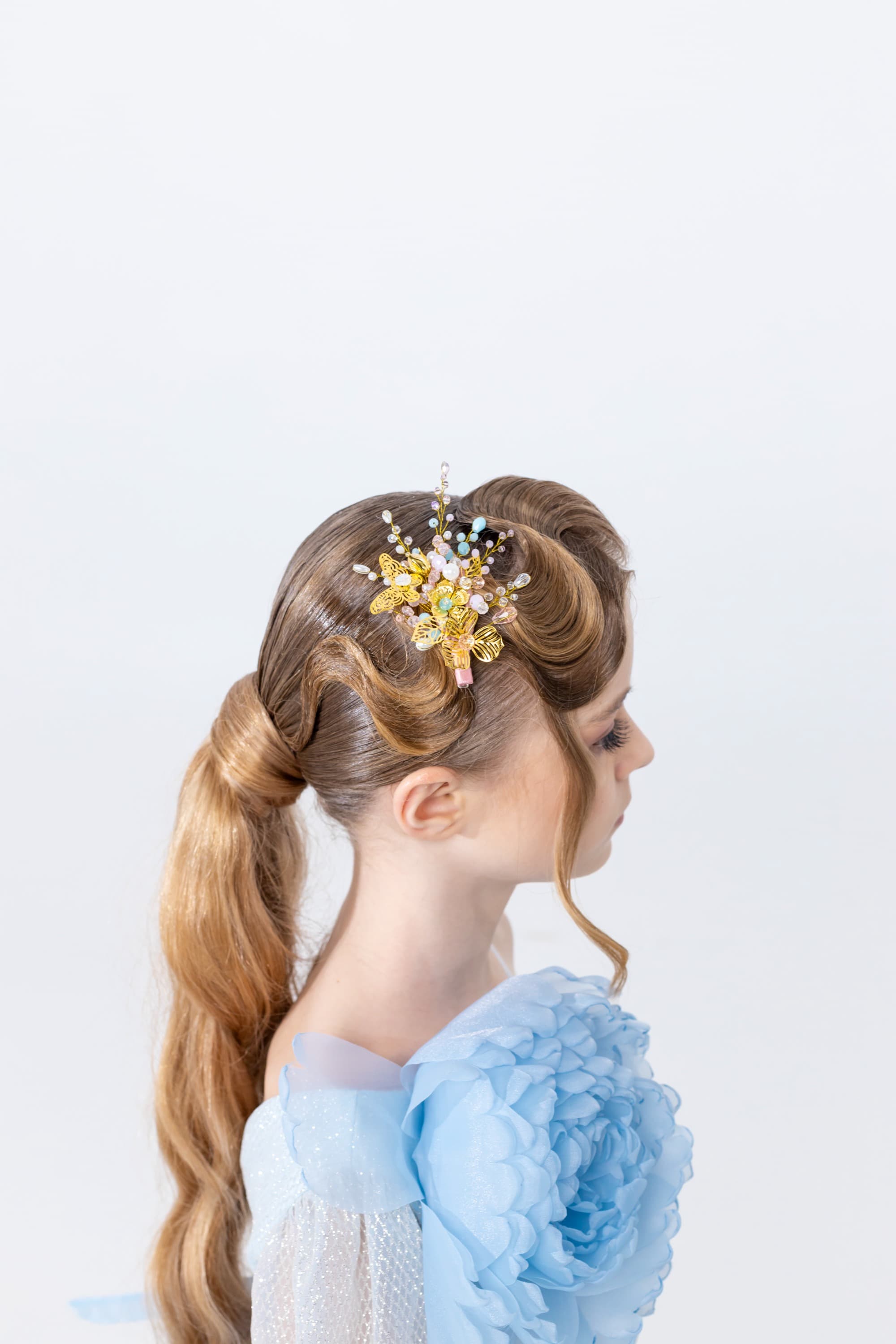 Заколка «Флорелія» різнокольорова