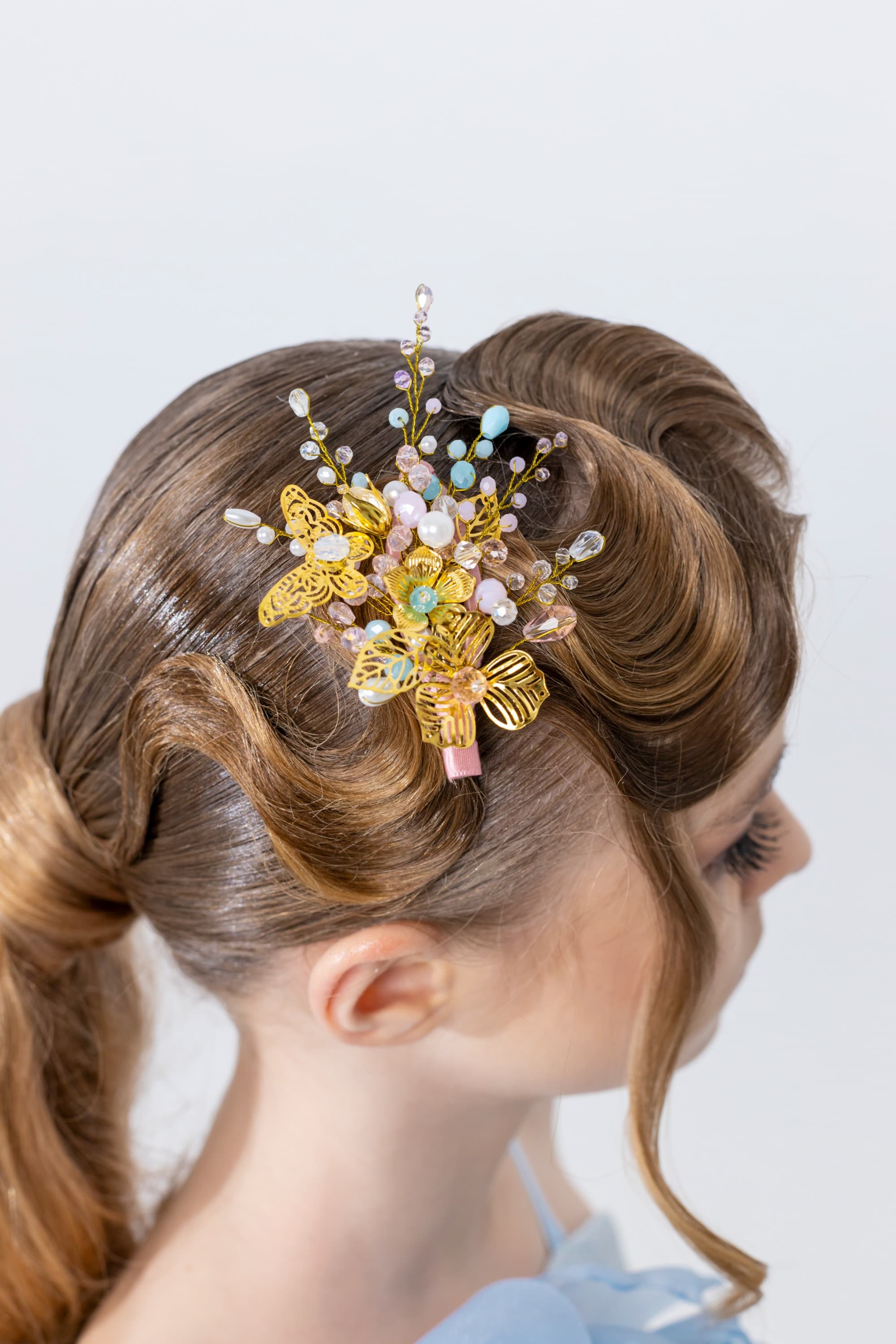 Заколка «Флорелія» різнокольорова