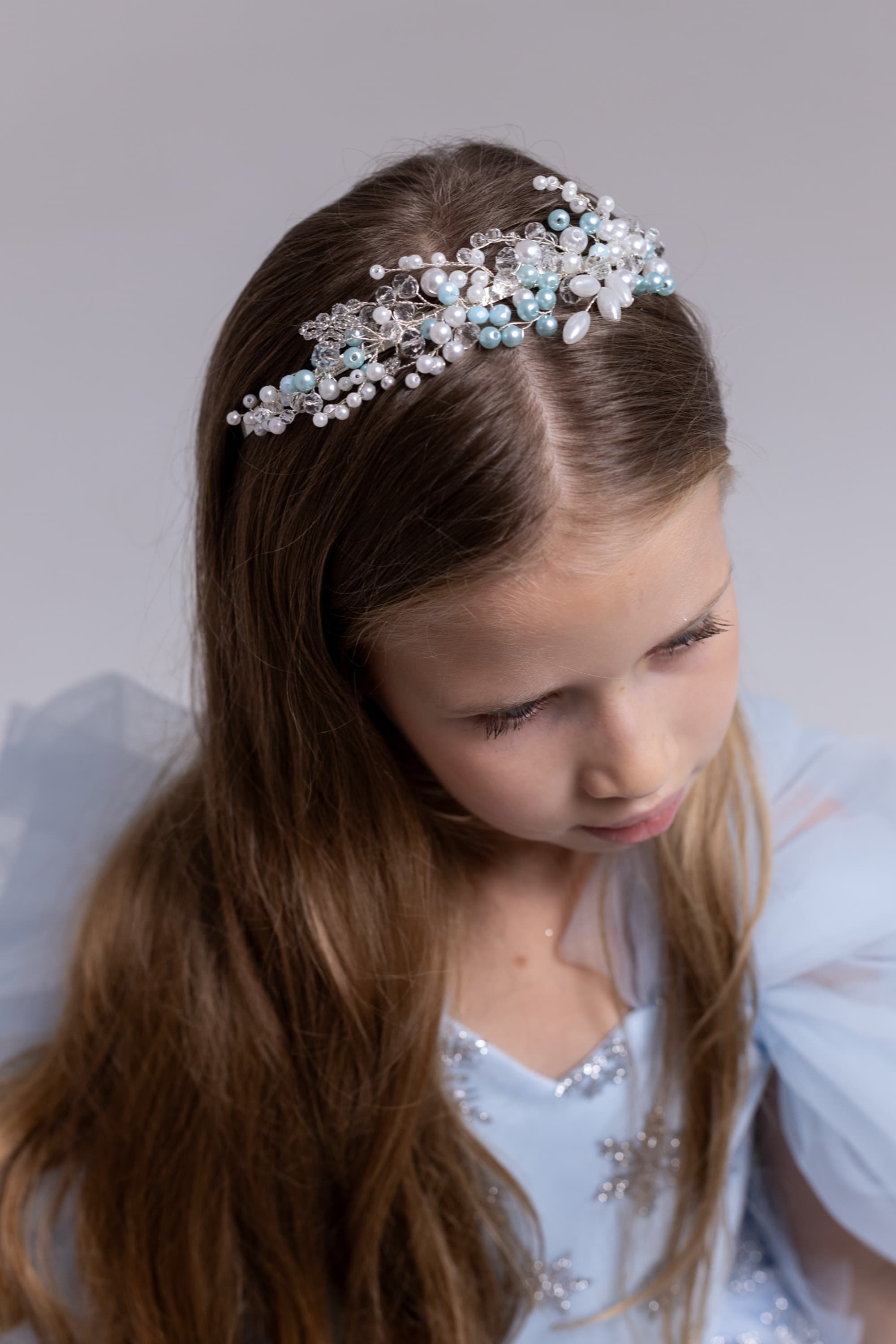 Обруч "Гілочка" блакитний