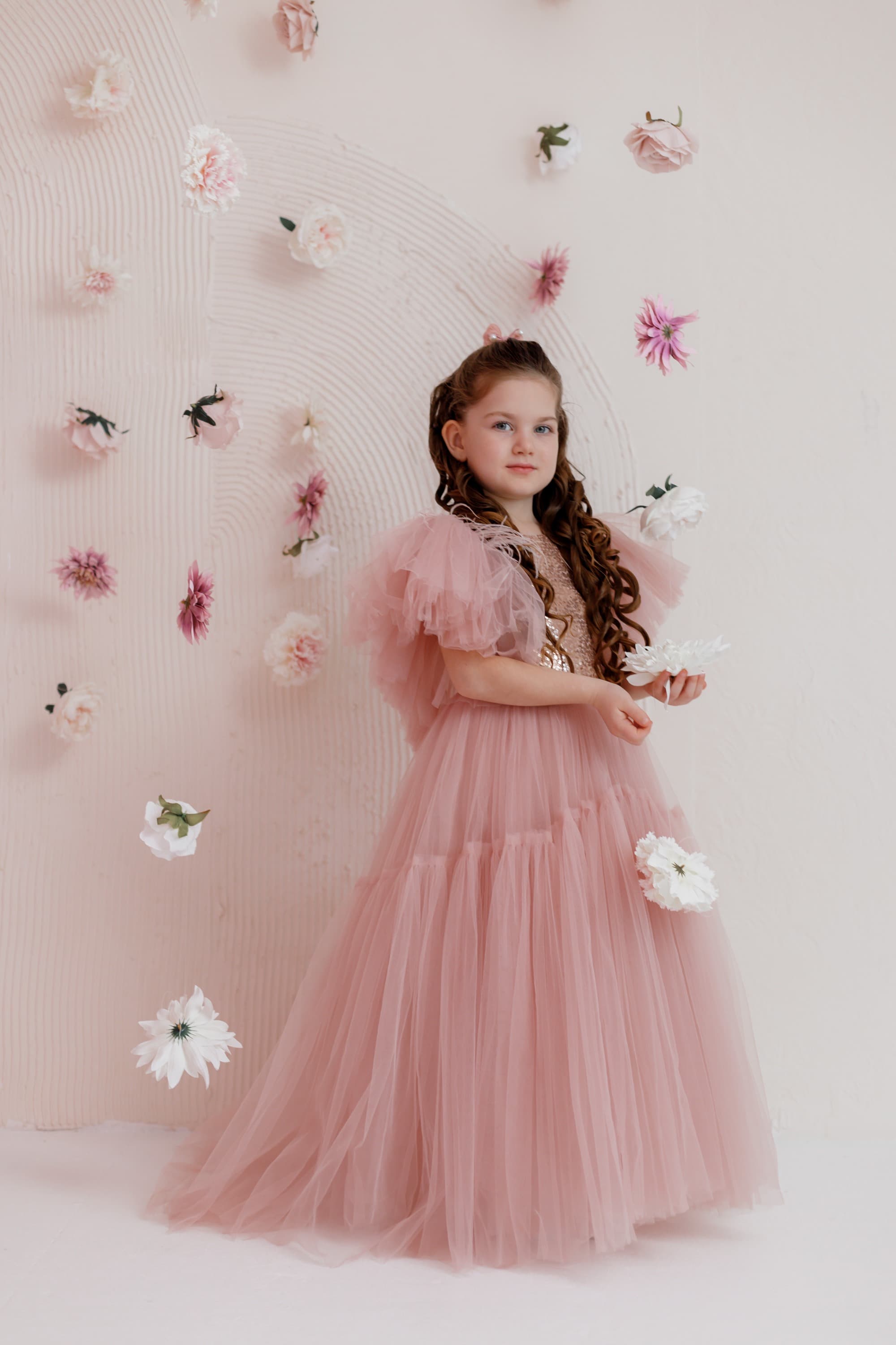 Сукня "Ангел" колір пудра ОРЕНДА 6-7 років