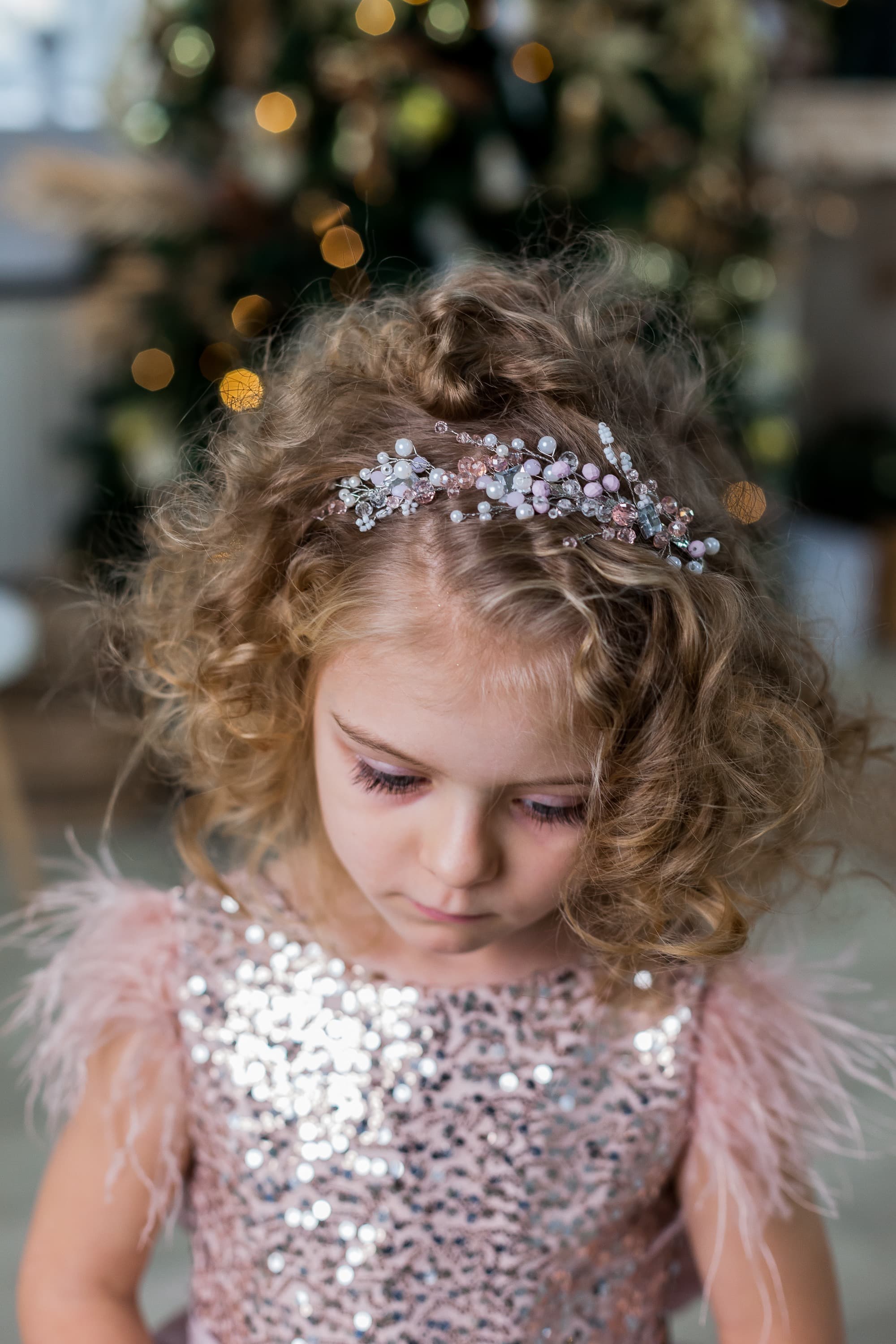 Обруч "Гілочка" пудра