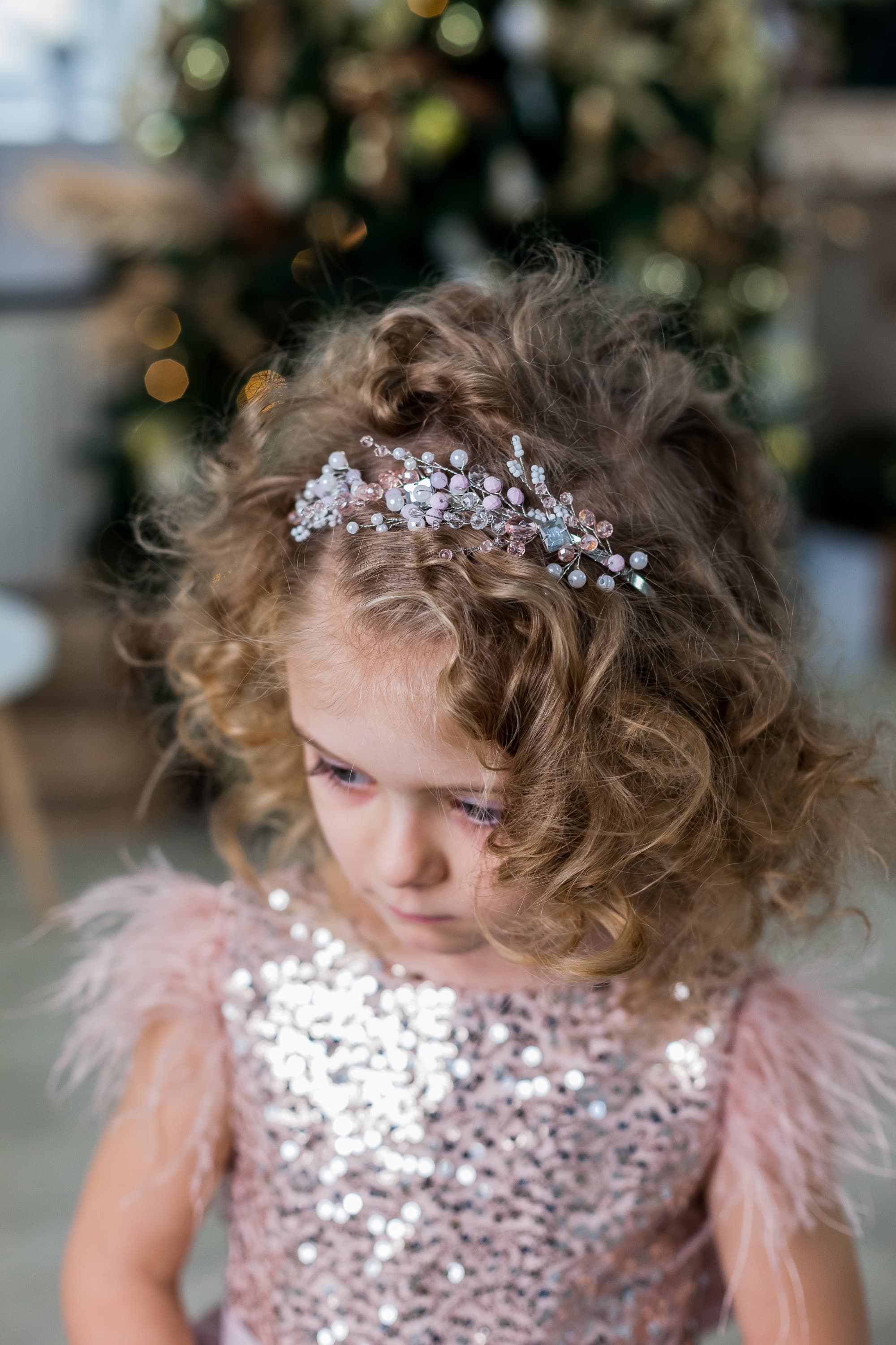 Обруч "Гілочка" пудра