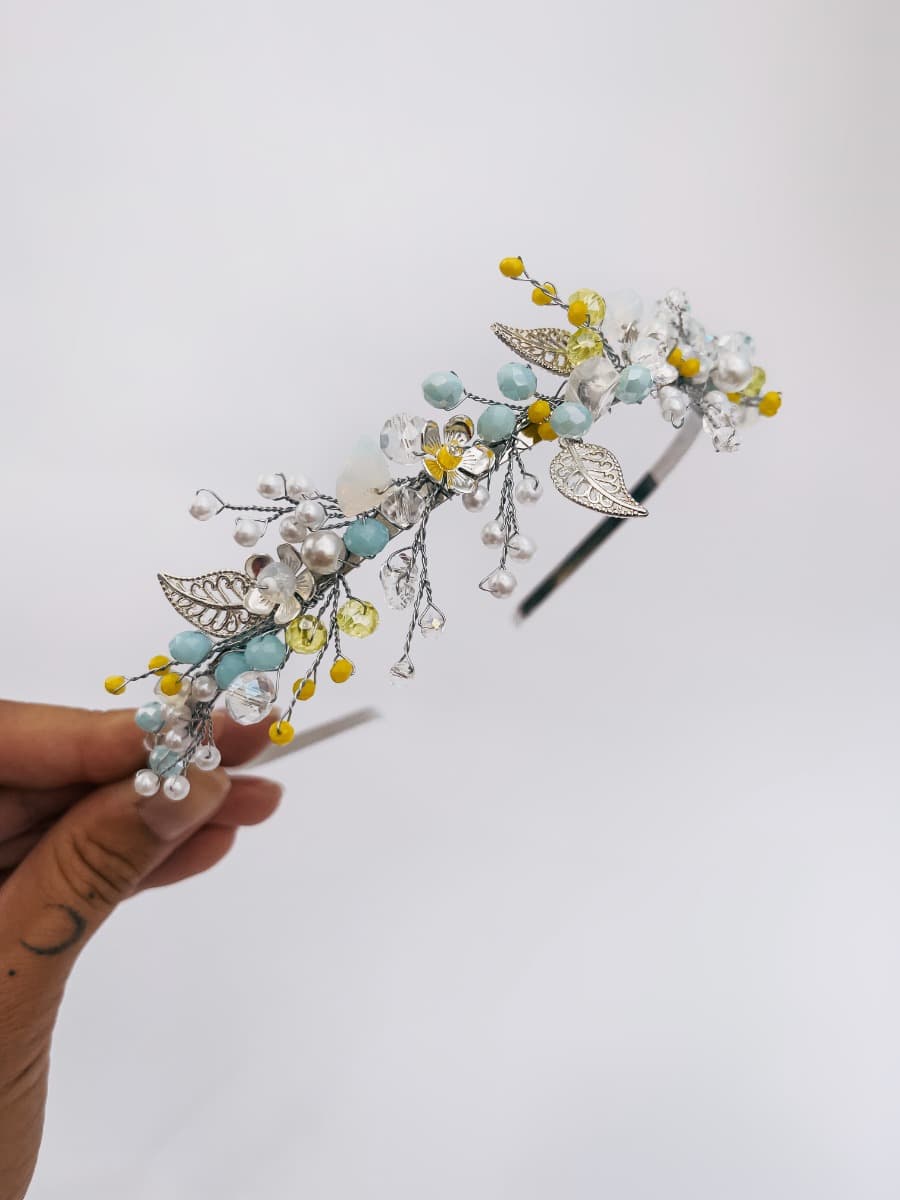 Обруч гілочка жовто-блакитний