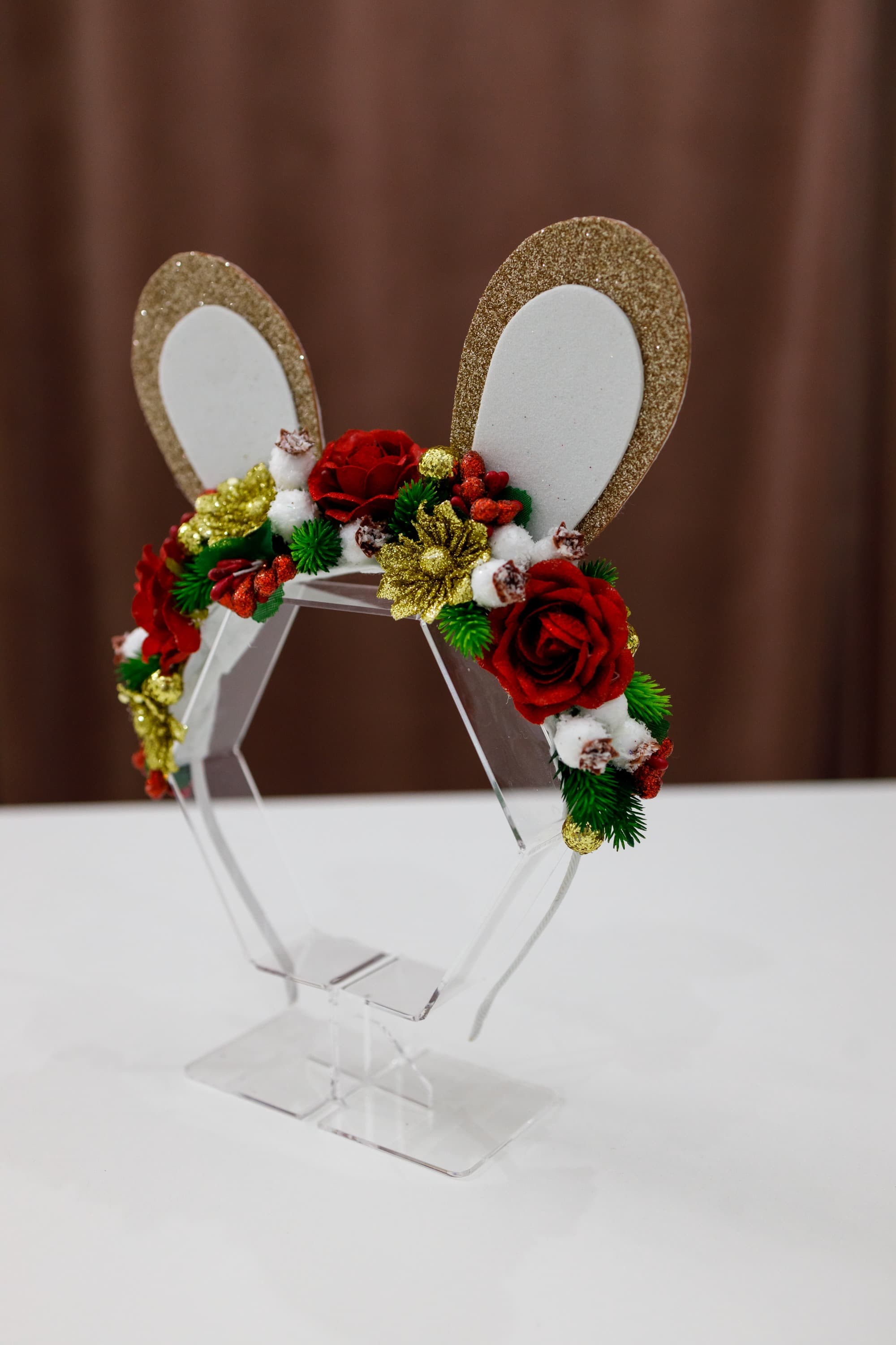 Обруч "Зайка" золотий