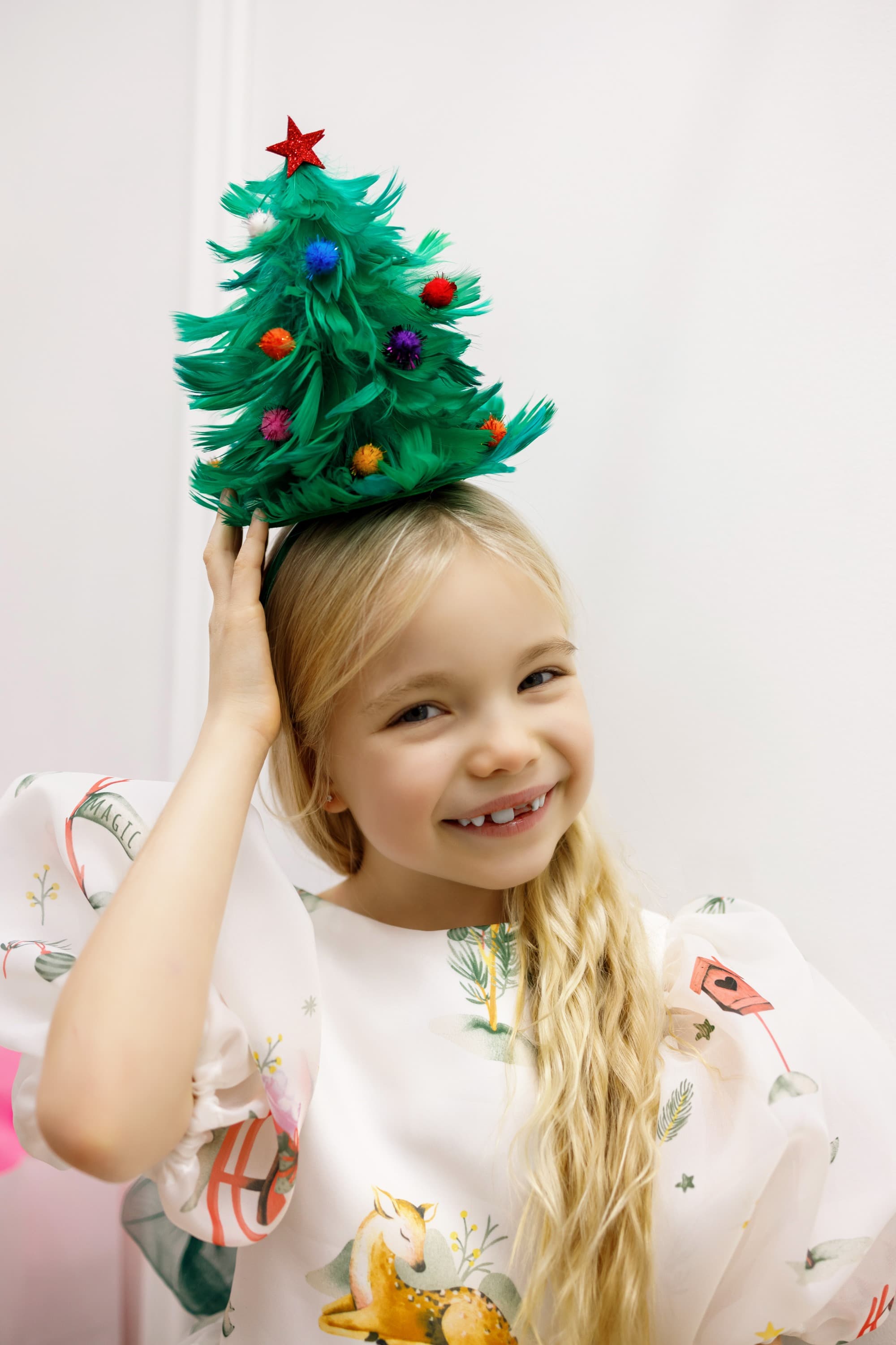 Обруч "Ялинка з пір'я"