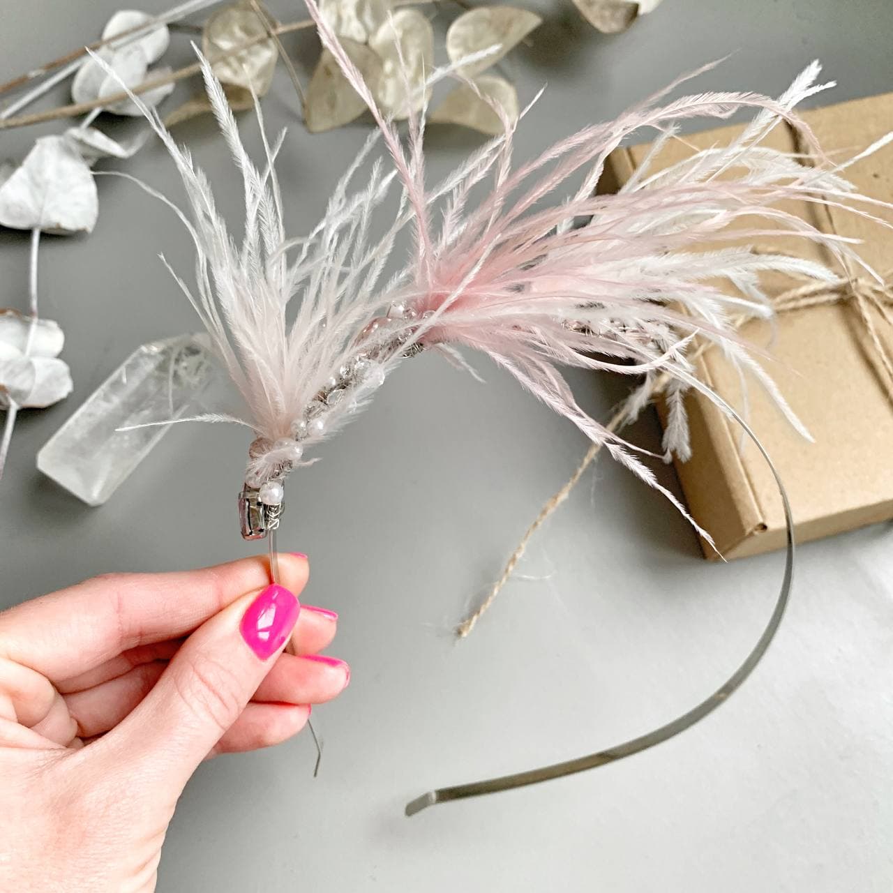 Обруч "Легкість Пір'я" пудра